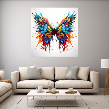 Abstract Butterfly Painting on Canvas